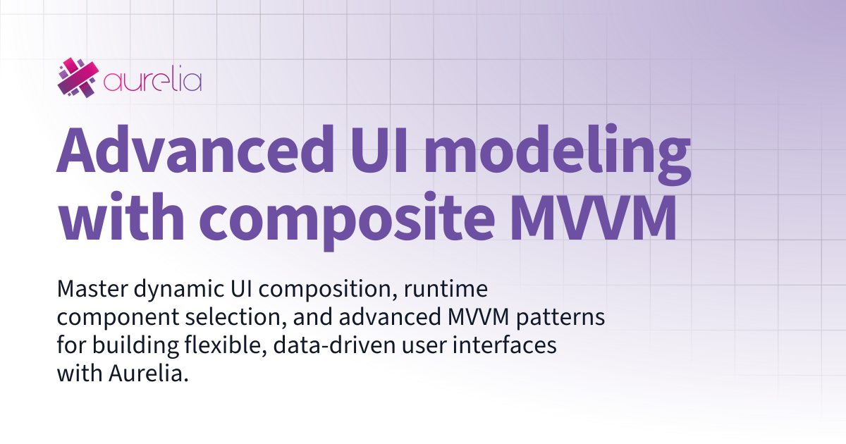 Advanced UI modeling with composite MVVM | The Aurelia 2 Docs
