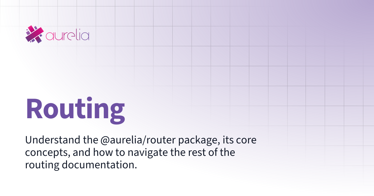 Routing | The Aurelia 2 Docs