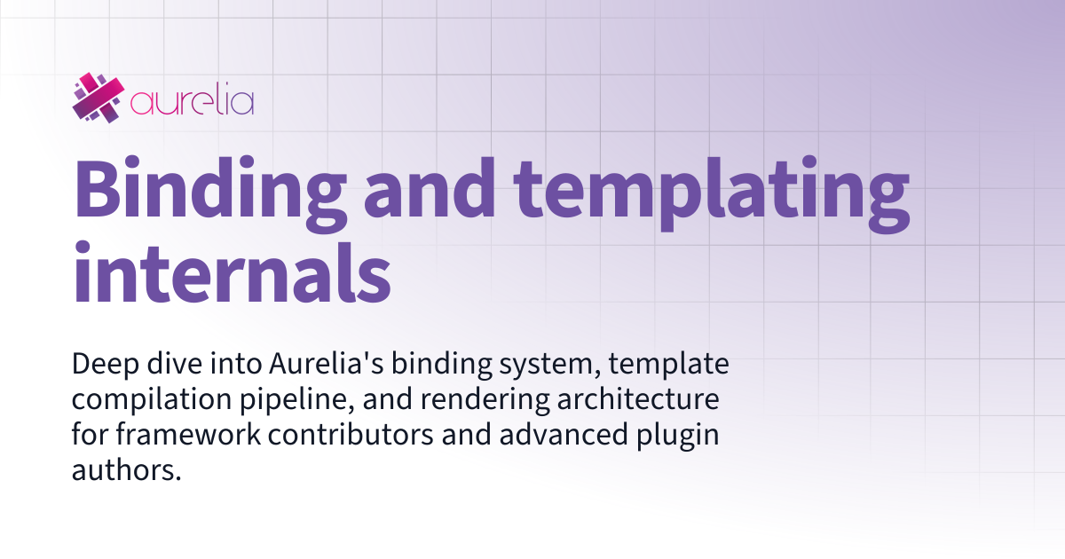 Binding and templating internals | The Aurelia 2 Docs